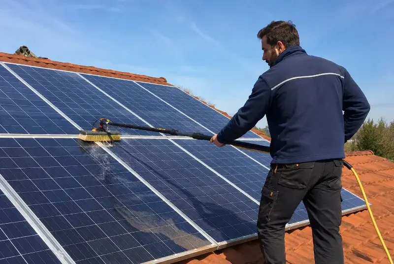 Nettoyage et entretien de panneaux solaires à Divajeu